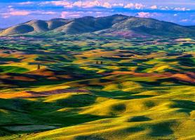 تپه های باستانی در منطقه Palouse