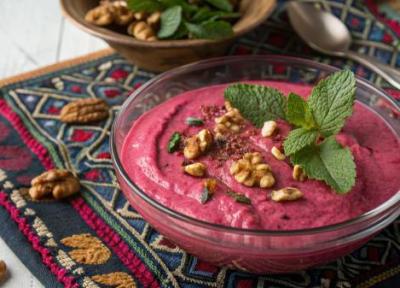 طرز تهیه ماست لبو یا بورانی چغندر خوشمزه و مجلسی